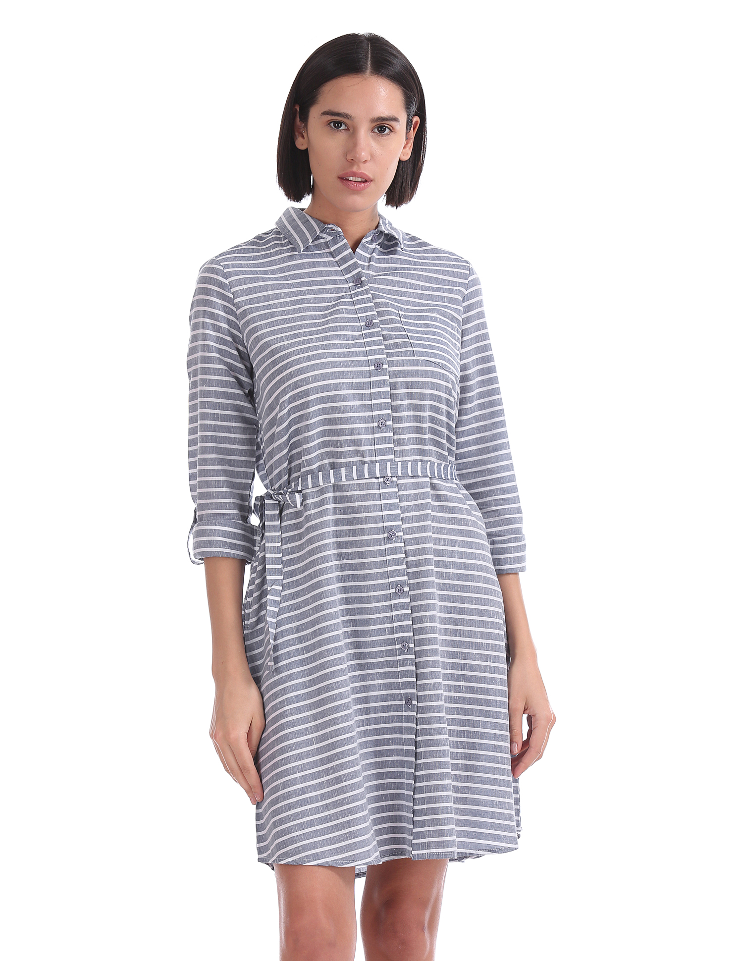 U.S. Polo Assn. Women Casual Wear Striped Dress